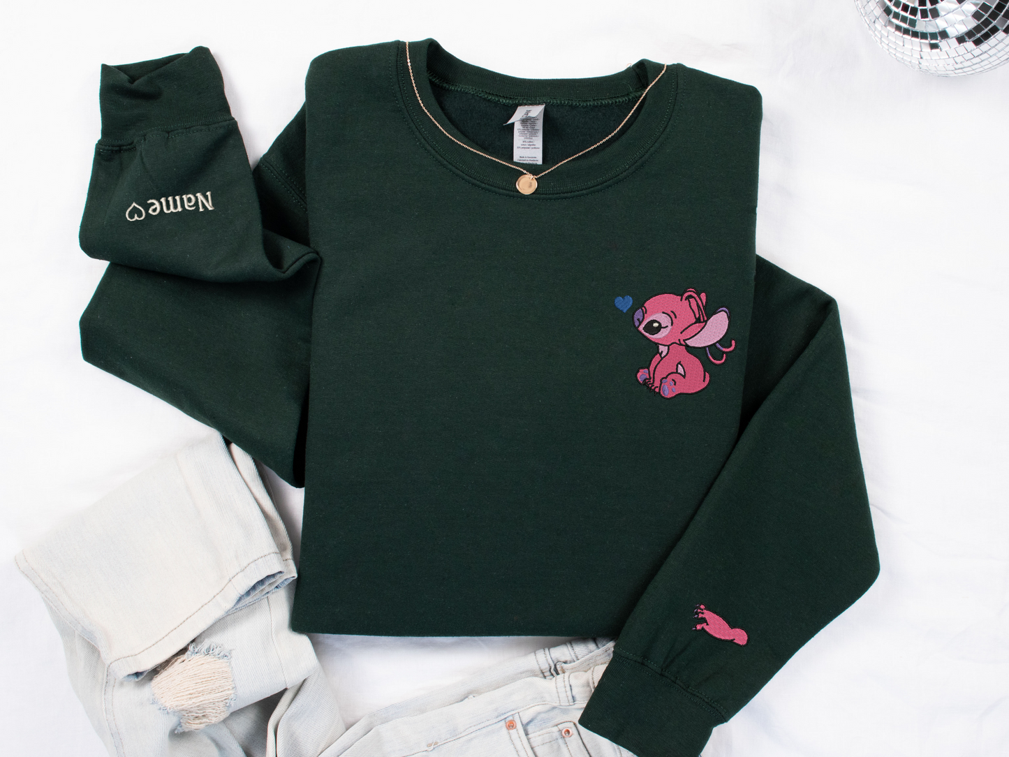 Angel and Stitch Embroidered Sweatshirts