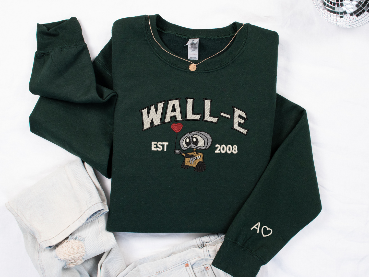 Walle and Eve Matching Embroidered Sweatshirts