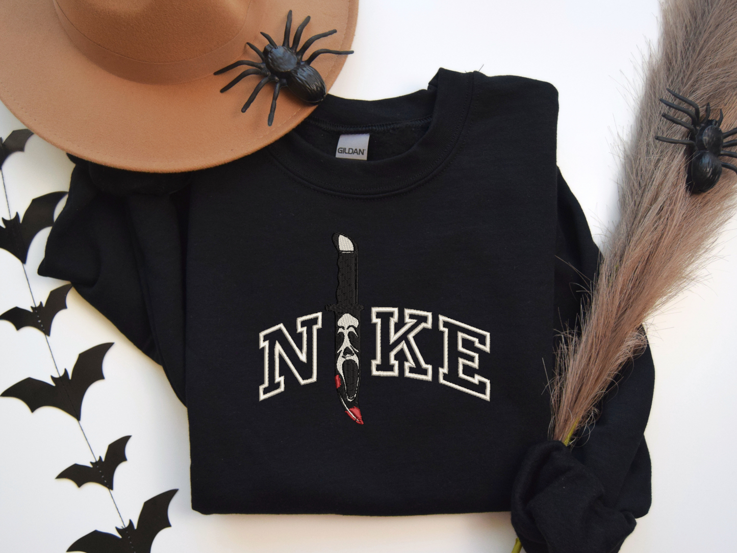 ghost face swoosh sweatshirt