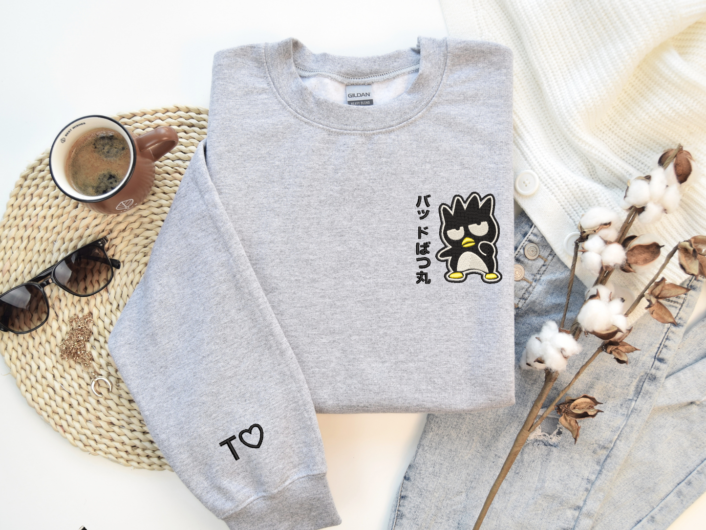 Badtz and Kuromi Embroidered Sweatshirt