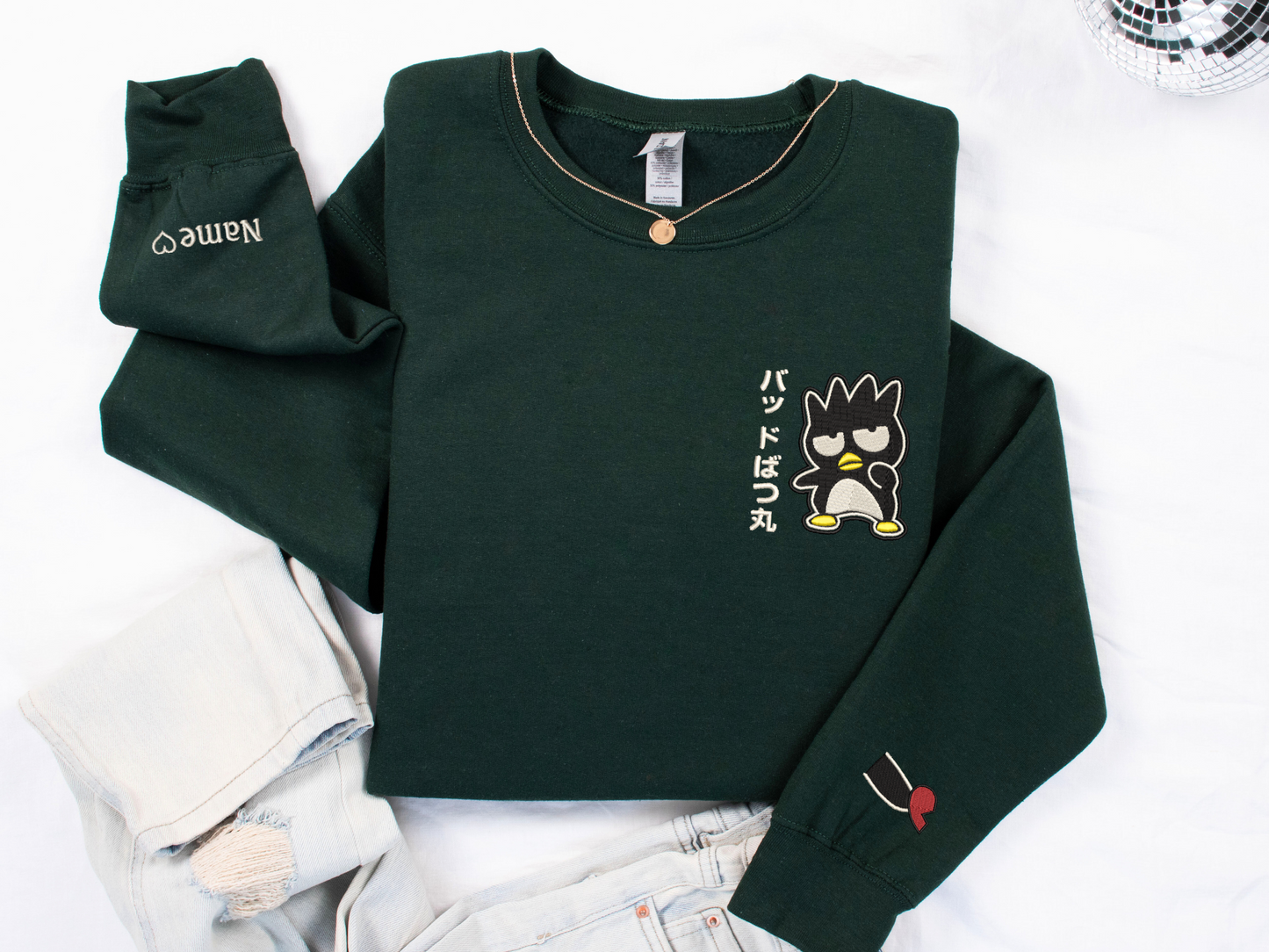 Badtz and Kuromi Embroidered Sweatshirt
