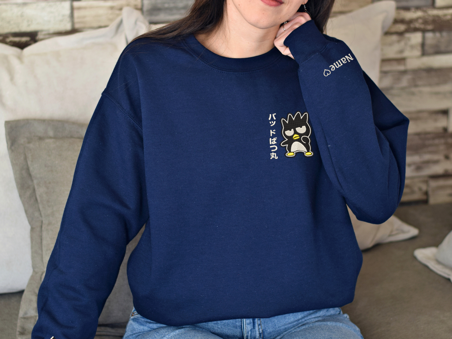 Badtz and Kuromi Embroidered Sweatshirt