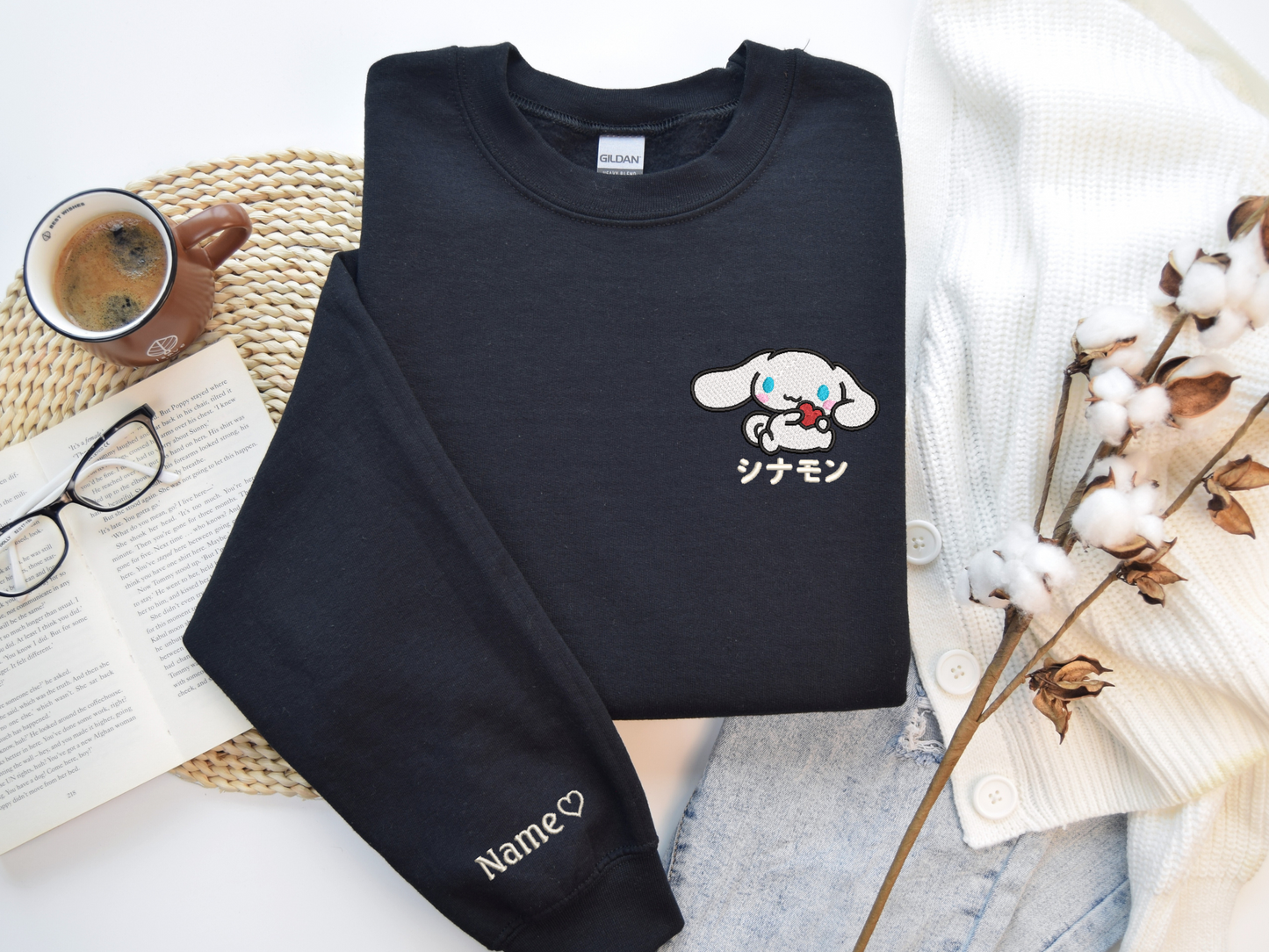 Cinnamoroll Embroidered Sweatshirt - Cute Sanrio Sweatshirt