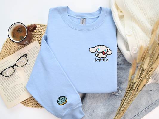 Cinnamoroll Embroidered Sweatshirt - Cute Sanrio Sweatshirt