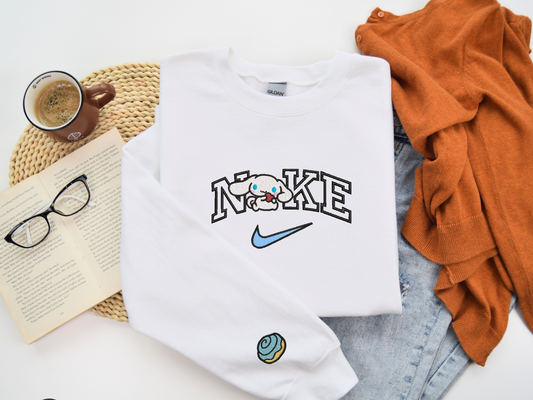 Cinnamoroll Swoosh Embroidered Sweatshirt - Cute Sanrio Sweatshirt