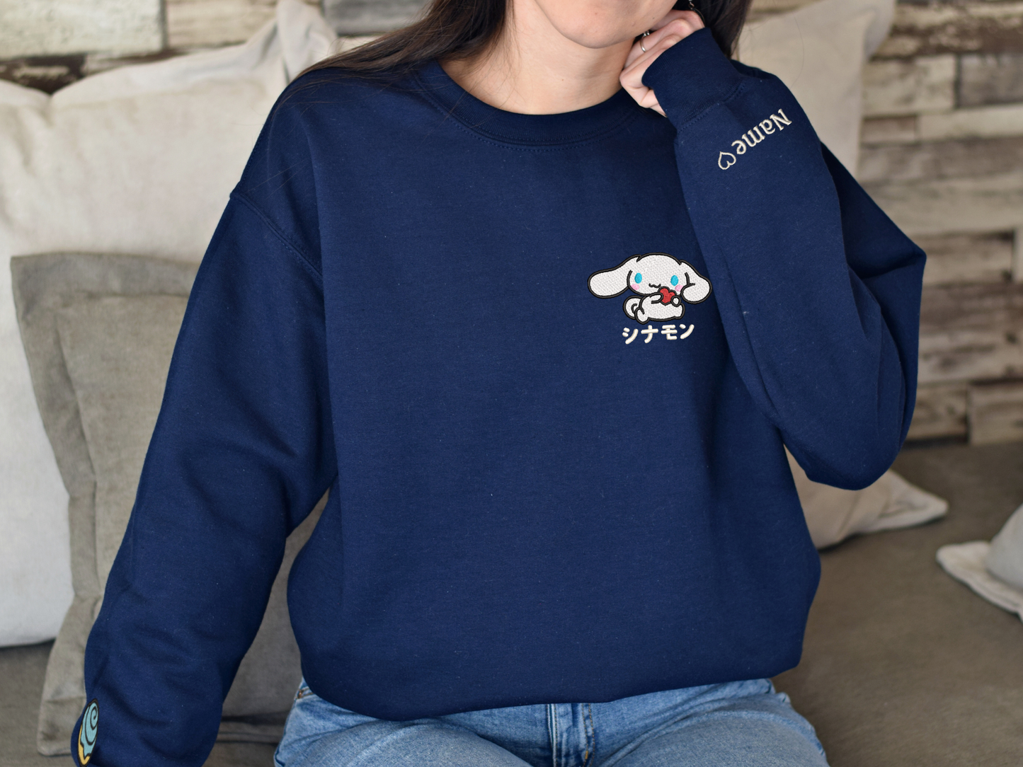 Cinnamoroll Embroidered Sweatshirt - Cute Sanrio Sweatshirt