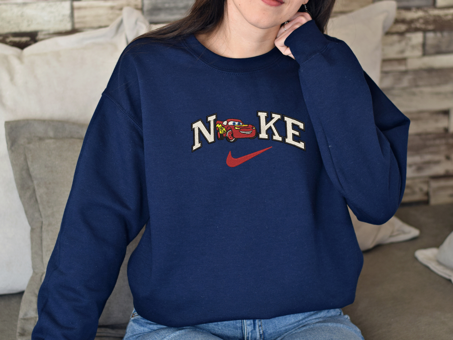 Cars swoosh Embroidered Sweatshirts