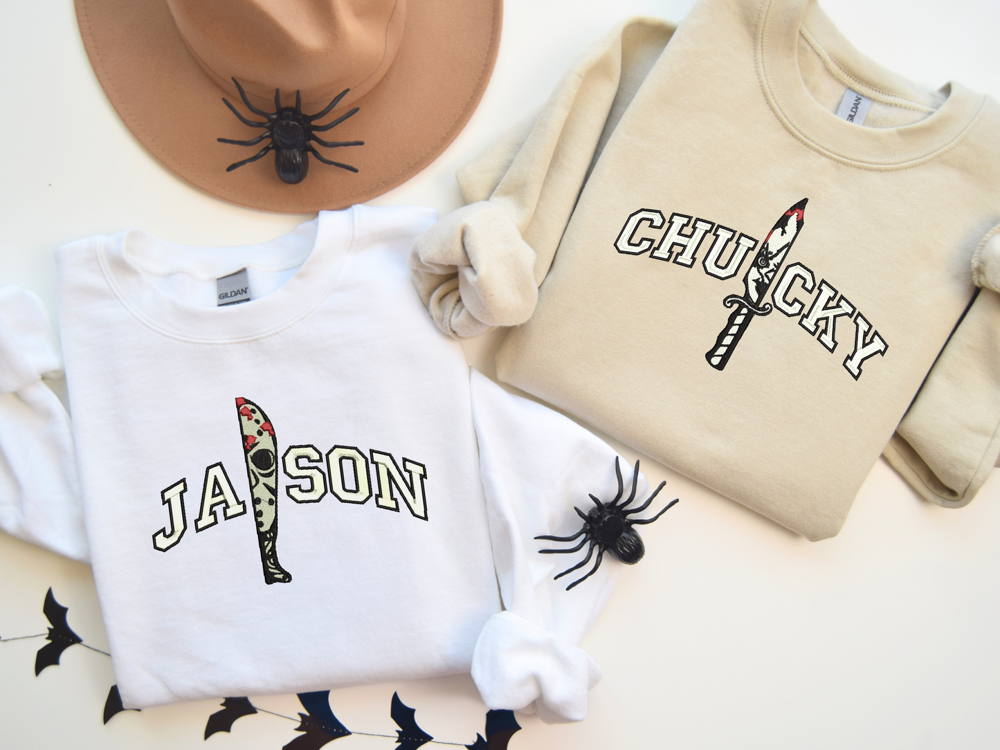 Slashers - Horror Movie Embroidered Sweatshirt, Jason, Chucky, Micheal Myers, SAW