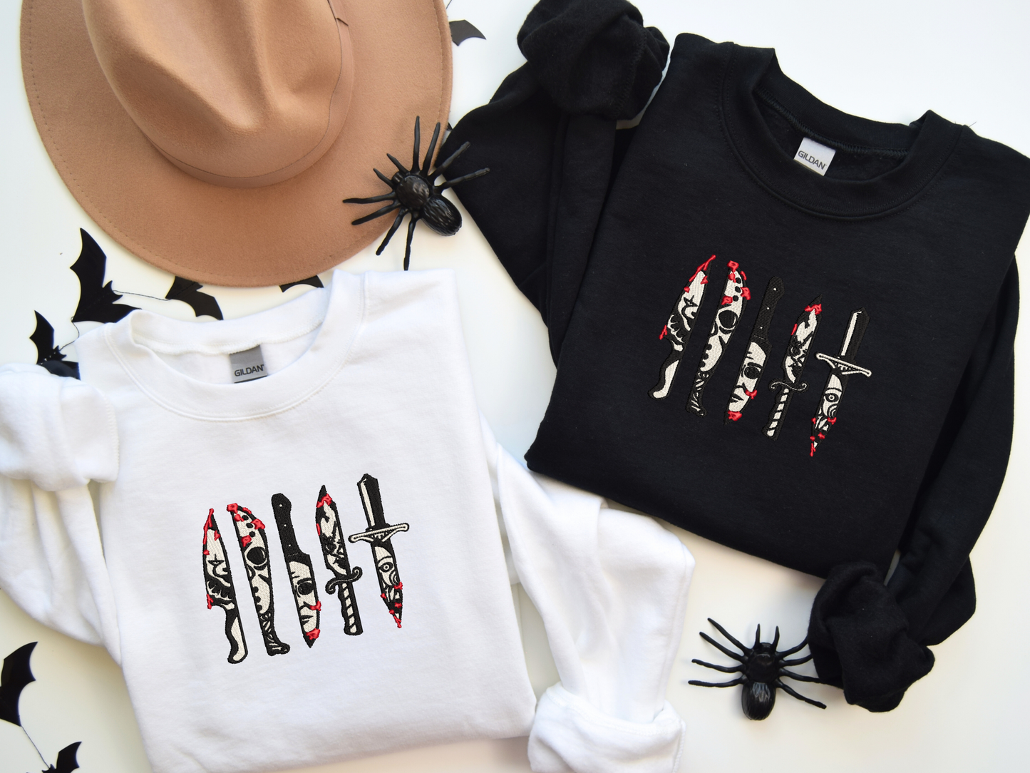 Slasher Knives - Horror Movie Embroidered Sweatshirt, Jason, Chucky, Micheal Myers, SAW