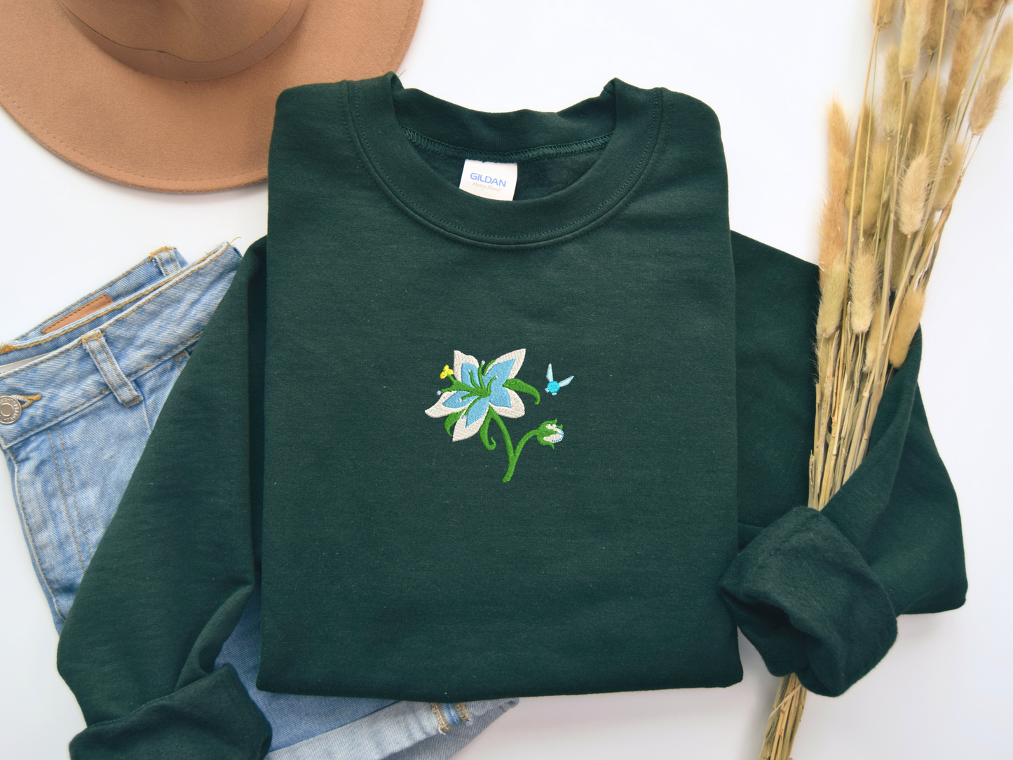 Legend of Zelda Silent Princess Flower Embroidered Sweatshirt – Cozy Gamer Apparel