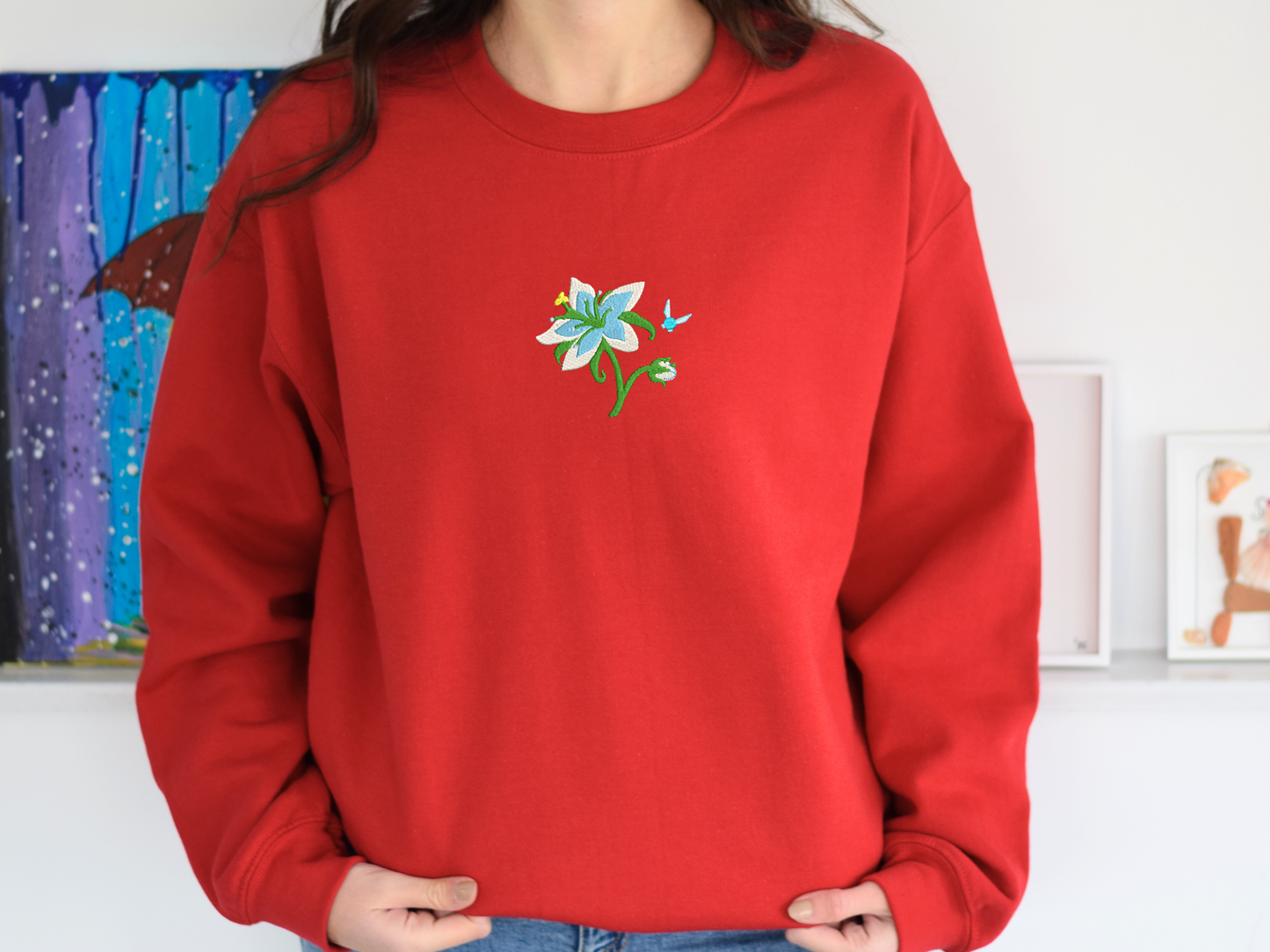 Legend of Zelda Silent Princess Flower Embroidered Sweatshirt – Cozy Gamer Apparel